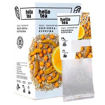 Чай пакетований Hello Tea Куркума Обліпиха 20 шт HT12 фото