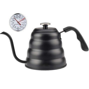 Чайник Pour Over VD Coffee для кави із термометром, чорний з тонким носиком 1.2 л VD1511 фото
