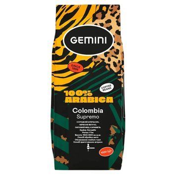 Кава в зернах Gemini Colombia Supremo 1 кг mono00055 фото