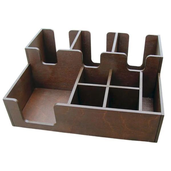 Дерев'яний барний органайзер STANDART PLUS (9 відділень) 31x24x12 см obsp7 фото