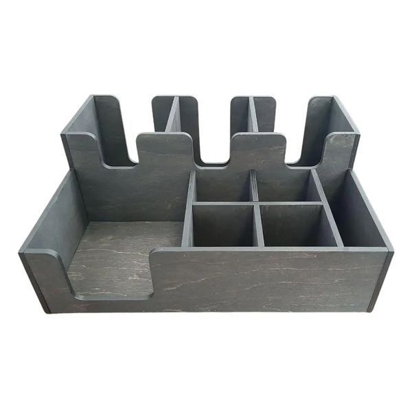Дерев'яний барний органайзер STANDART PLUS (9 відділень) 31x24x12 см obsp7 фото
