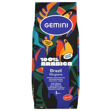 Кава в зернах Gemini Brazil Mogiana 1 кг gemini7 фото