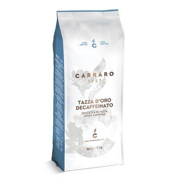 Кава в зернах Carraro Tazza d'Oro Decaffeinato без кофеїну 500 г car5 фото